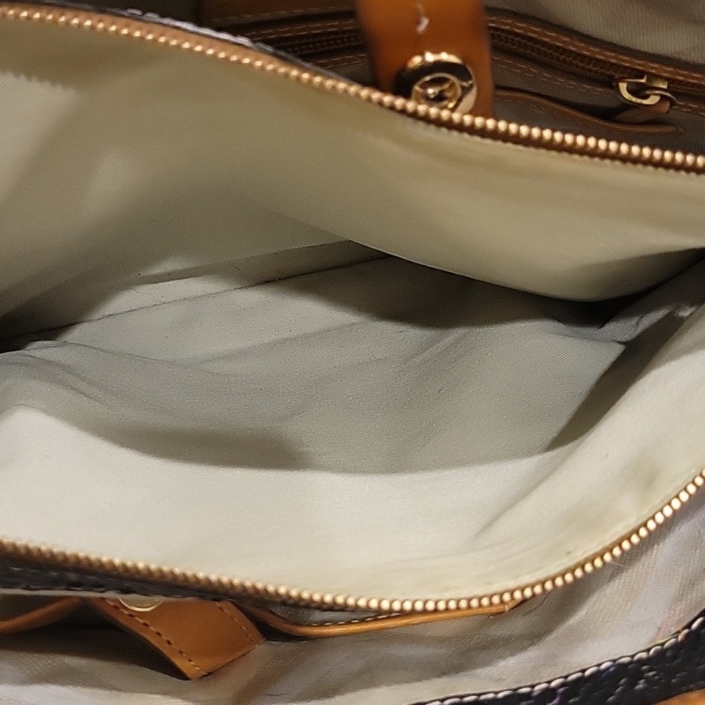 Dooney & Bourke Black and Brown Python Leather To… - image 9